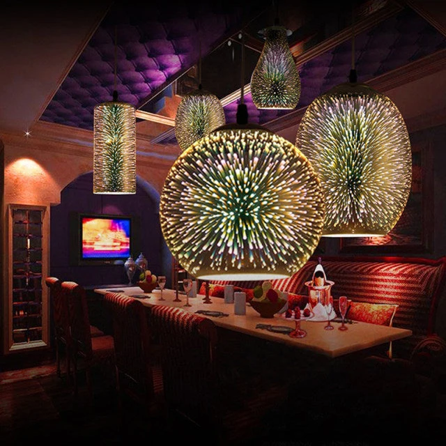 Euroselle Nebula Galaxy Pendant Lamp With Eco Friendly Glass Stone