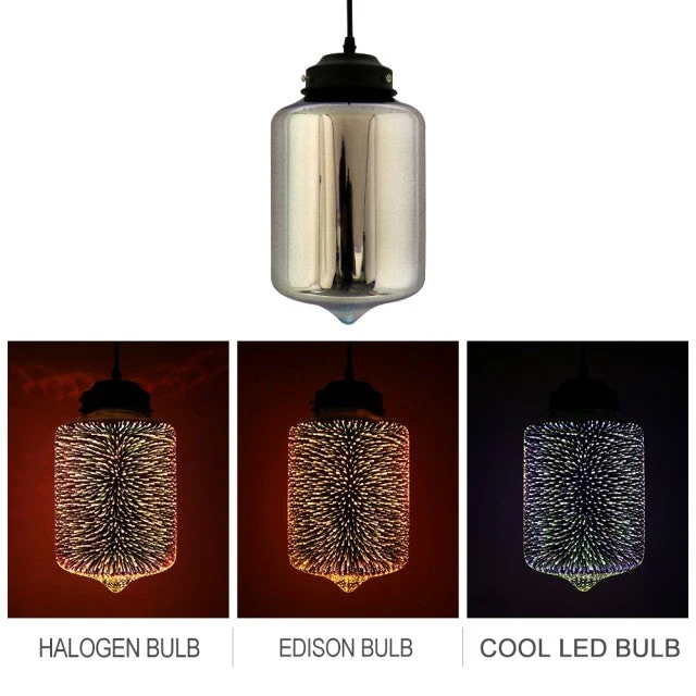 Euroselle Nebula Galaxy Pendant Lamp With Eco Friendly Glass Stone