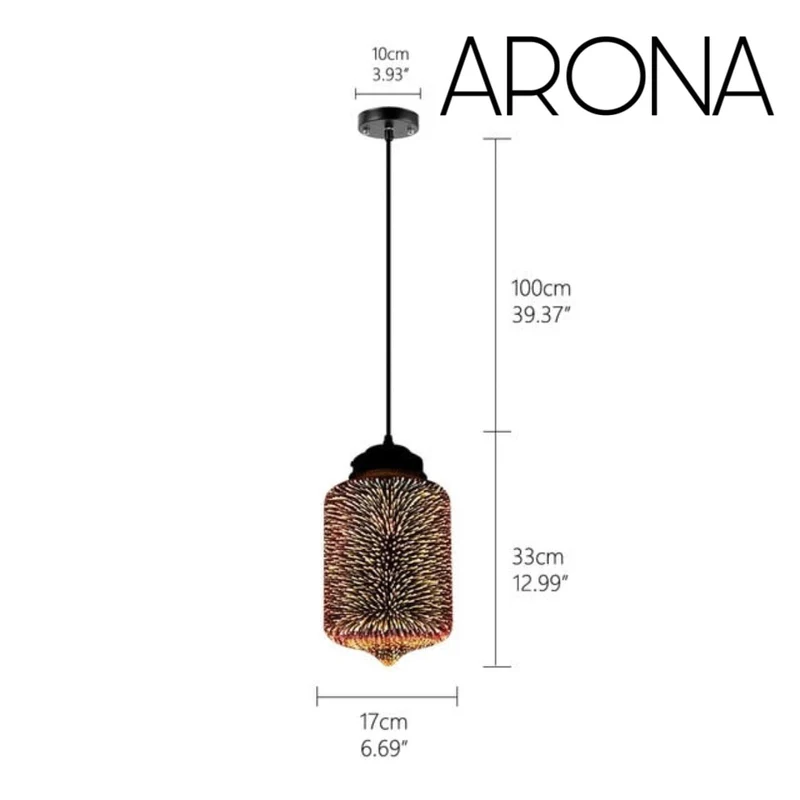 Euroselle Nebula Galaxy Pendant Lamp With Eco Friendly Glass Stone