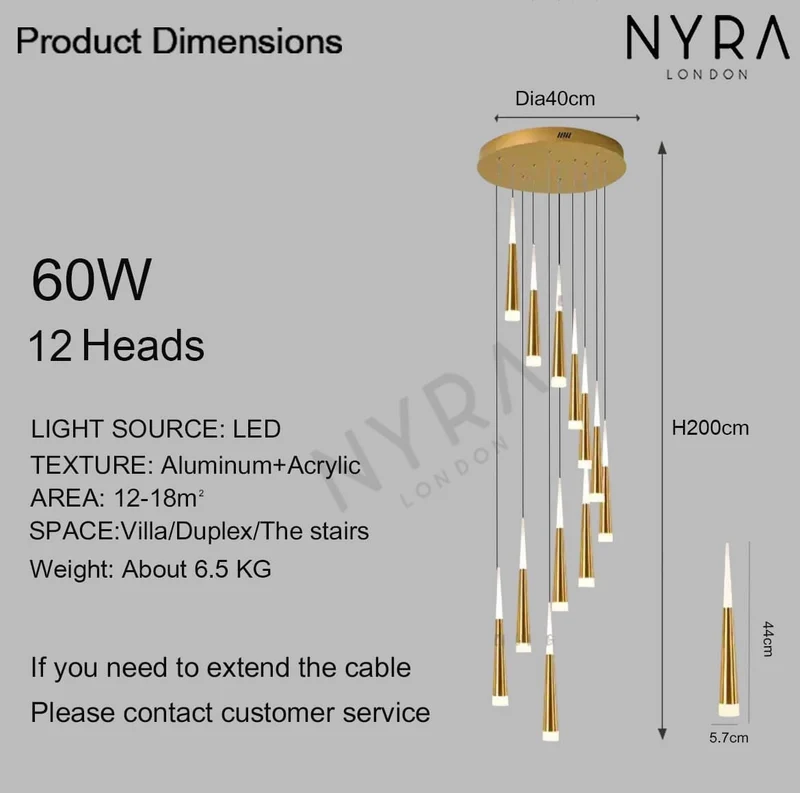 Euroselle Natalia Pendant Light Modern Nordic Decor For Homes