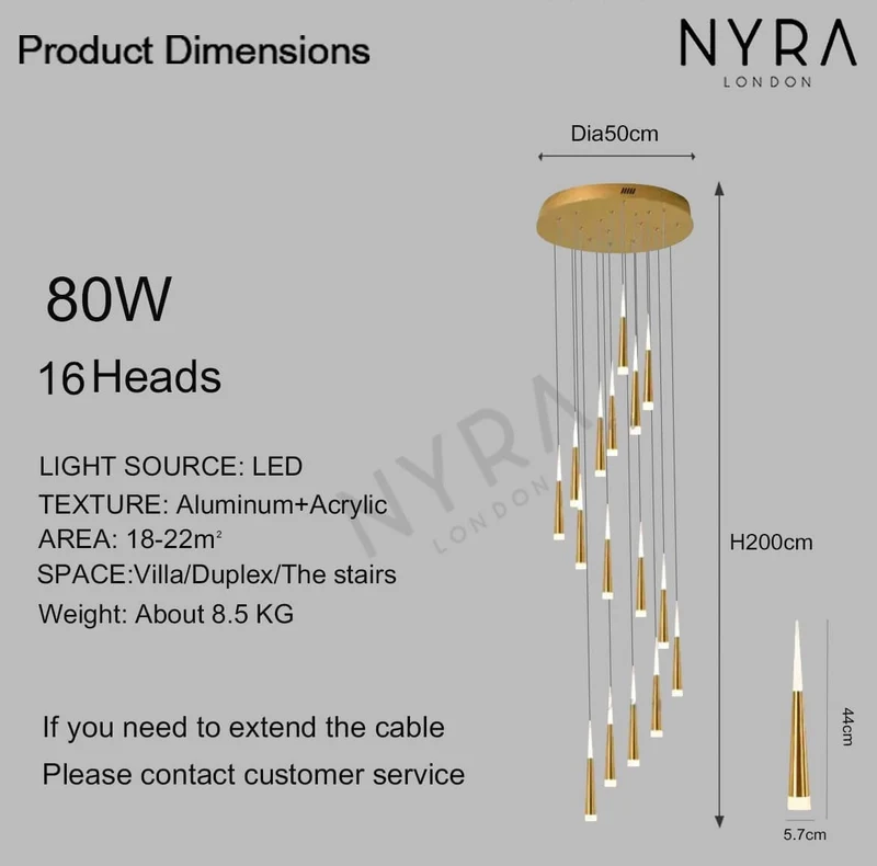 Euroselle Natalia Pendant Light Modern Nordic Decor For Homes