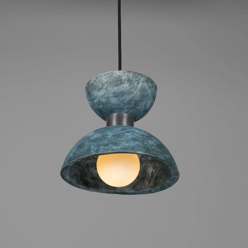 Nakaii Organic Blue Earth Ceramic Pendant Light 20cm