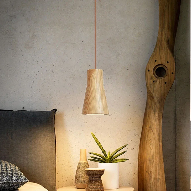 TimberEssence Nordic Wood Pendant Light By Euroselle