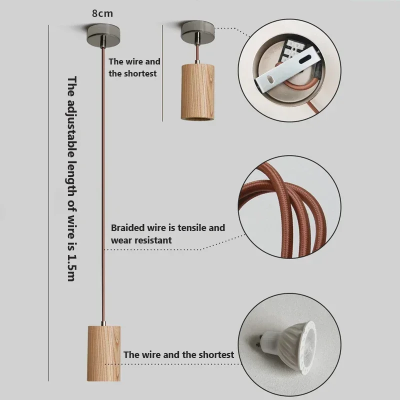 TimberEssence Nordic Wood Pendant Light By Euroselle