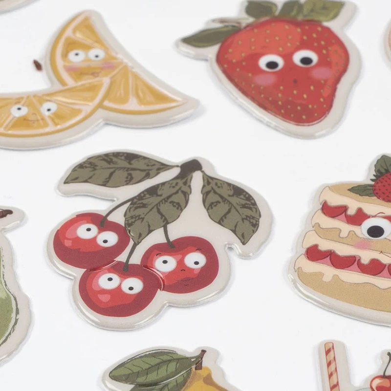 Puffy Stickers mit Fruity
