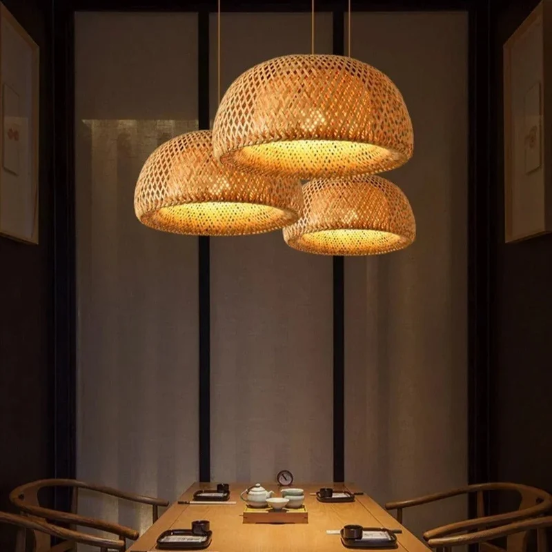 Kiri Handcrafted Rattan Pendant Light Eco Friendly Bamboo Lamp By Euroselle