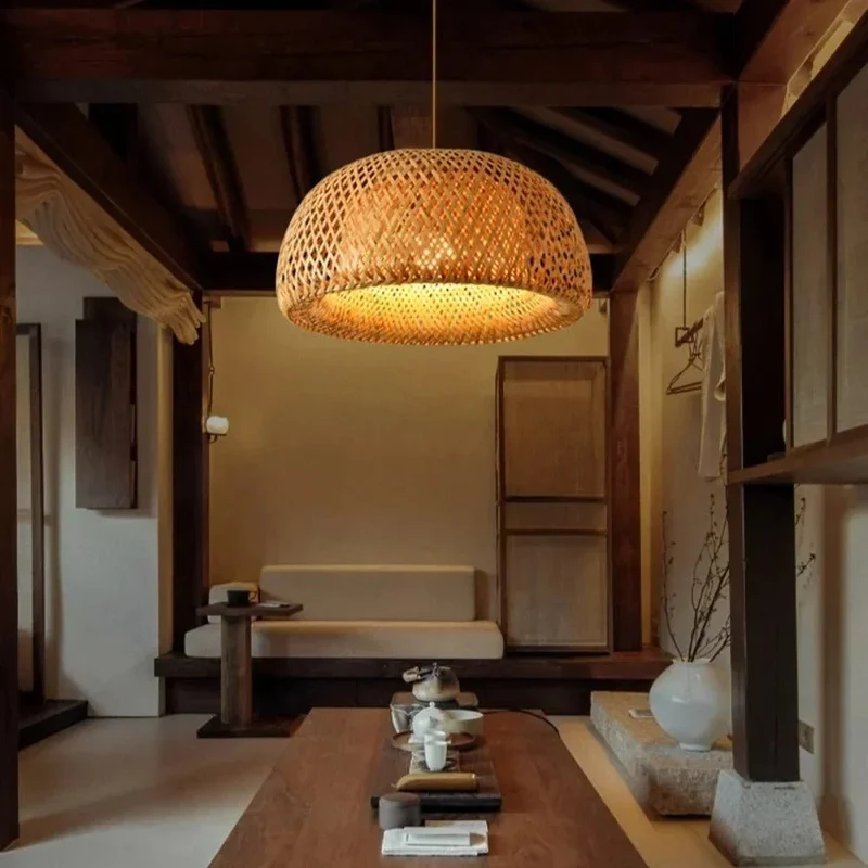 Kiri Handcrafted Rattan Pendant Light Eco Friendly Bamboo Lamp By Euroselle