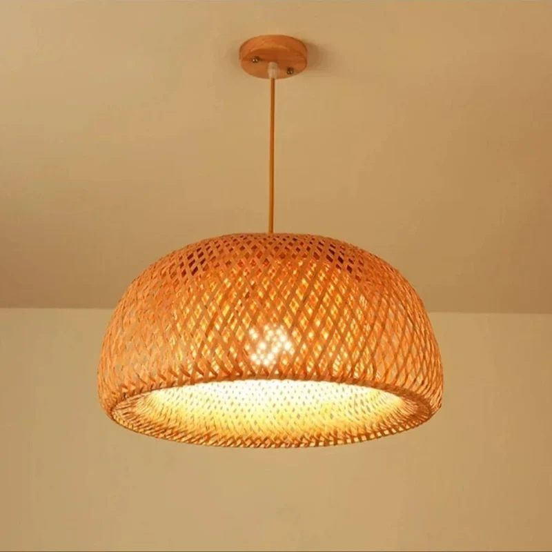 Kiri Handcrafted Rattan Pendant Light Eco Friendly Bamboo Lamp By Euroselle