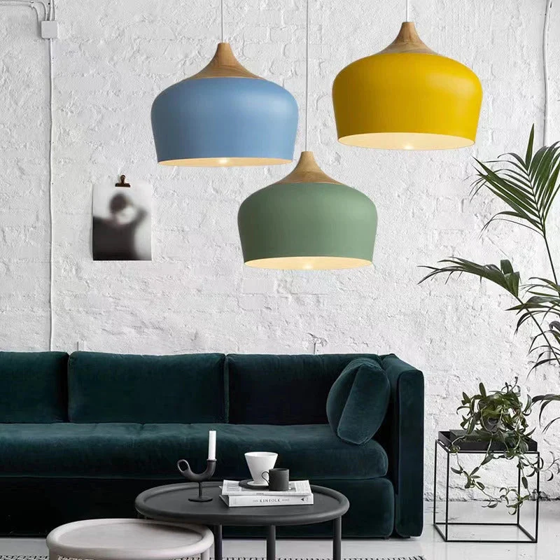 Euroselle Nordic Minimalist Dome Pendant Light Sleek Modern Fixture