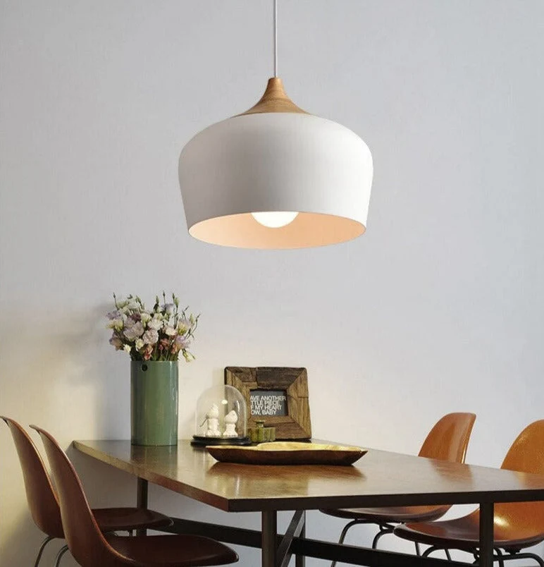 Euroselle Nordic Minimalist Dome Pendant Light Sleek Modern Fixture
