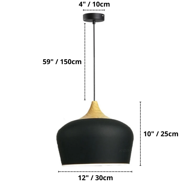 Euroselle Nordic Minimalist Dome Pendant Light Sleek Modern Fixture