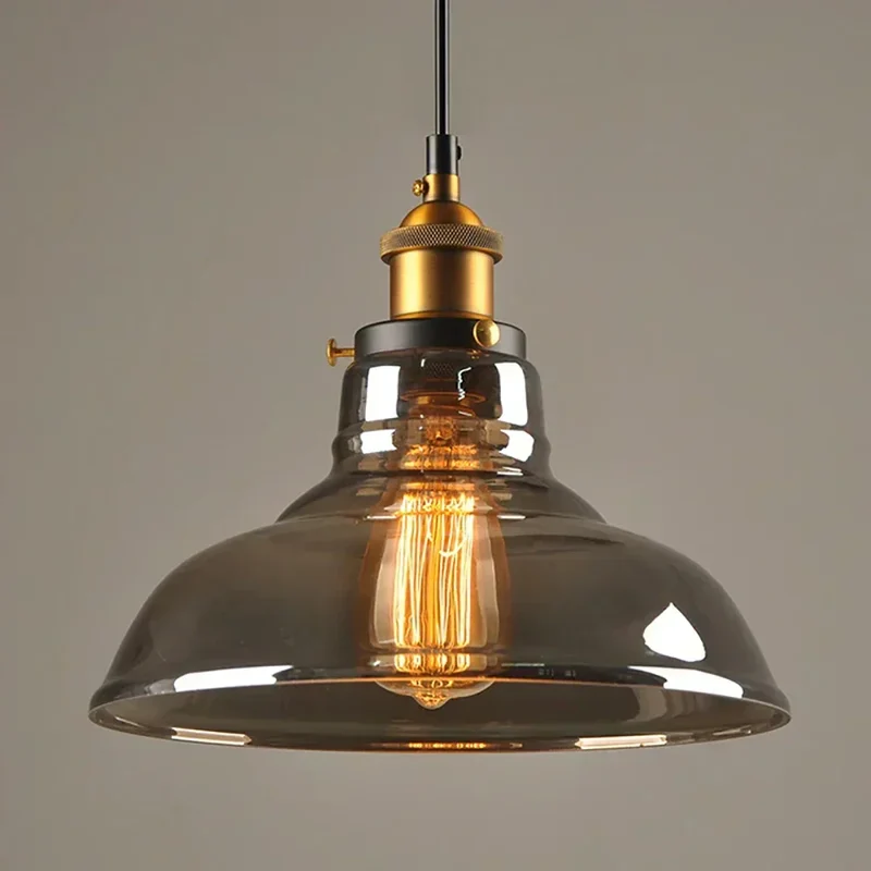Retro Industrial Glass Pendant Light For Home And Bar By Euroselle