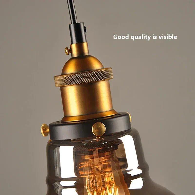 Retro Industrial Glass Pendant Light For Home And Bar By Euroselle