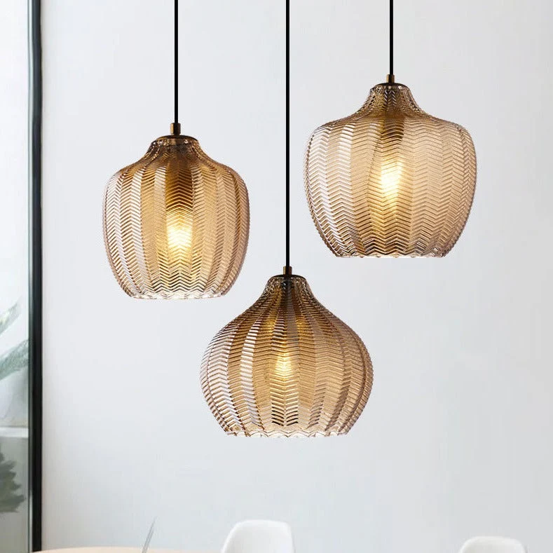 Jasper Textured Glass Pendant Lights From Euroselle