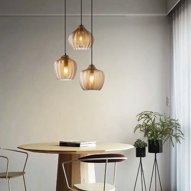 Jasper Textured Glass Pendant Lights From Euroselle