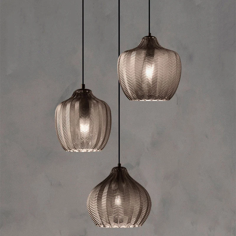 Jasper Textured Glass Pendant Lights From Euroselle