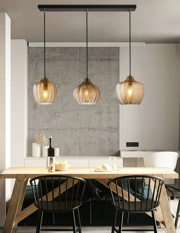 Jasper Textured Glass Pendant Lights From Euroselle