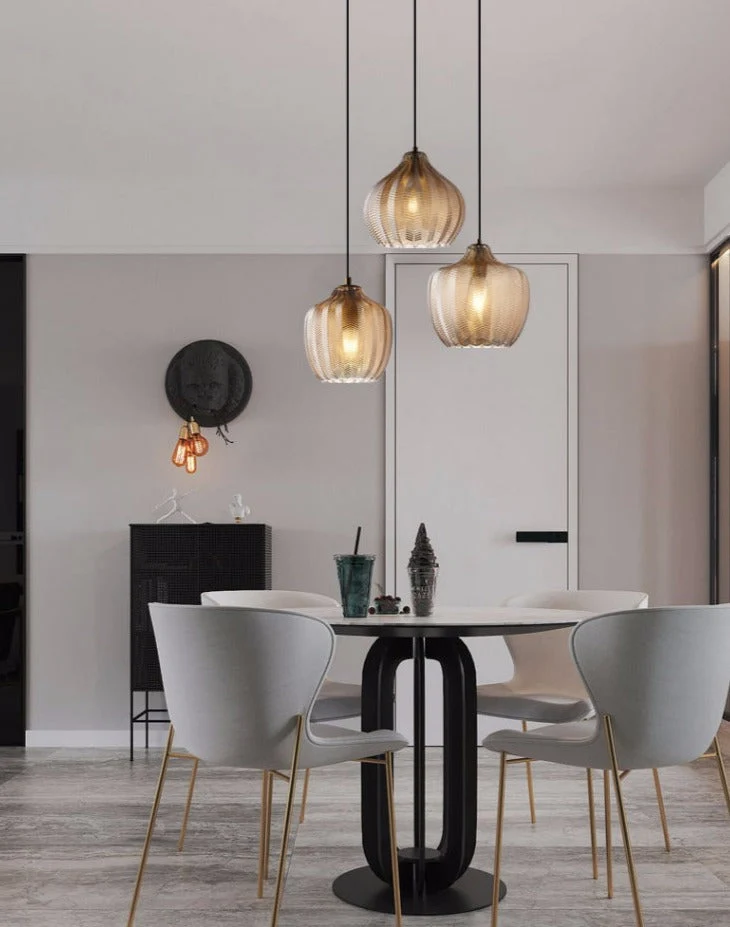 Jasper Textured Glass Pendant Lights From Euroselle