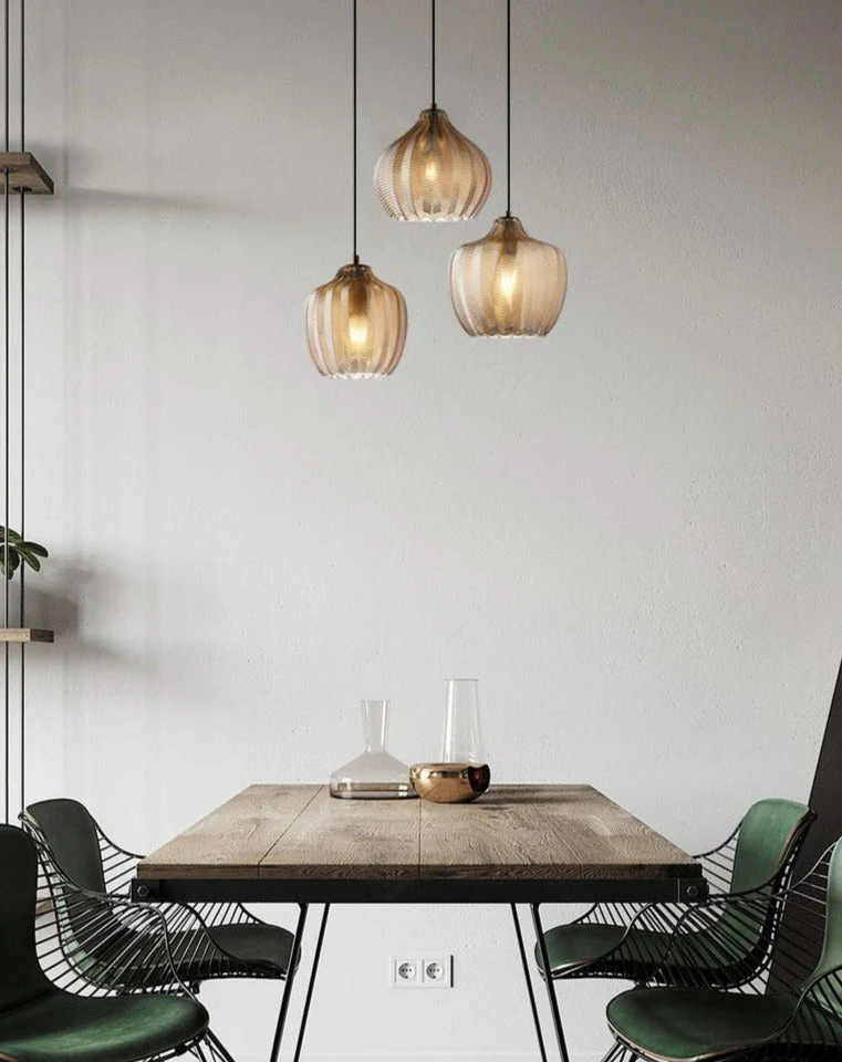 Jasper Textured Glass Pendant Lights From Euroselle
