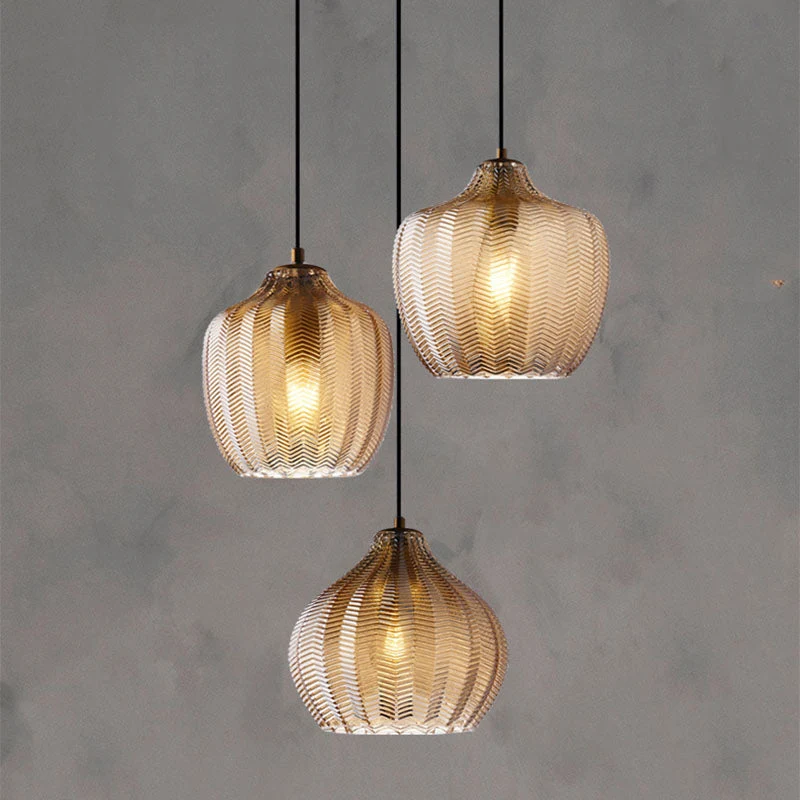 Jasper Textured Glass Pendant Lights From Euroselle