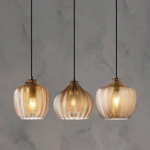 Jasper Textured Glass Pendant Lights From Euroselle