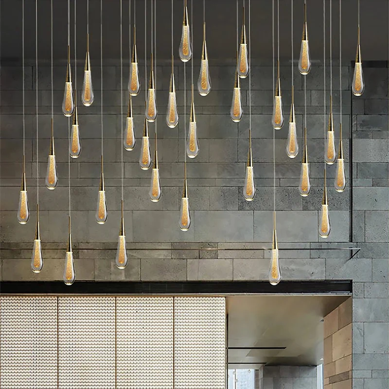 LumiDroplet LED Pendant Light In Glass And Iron For Kitchen And Dining By Euroselle