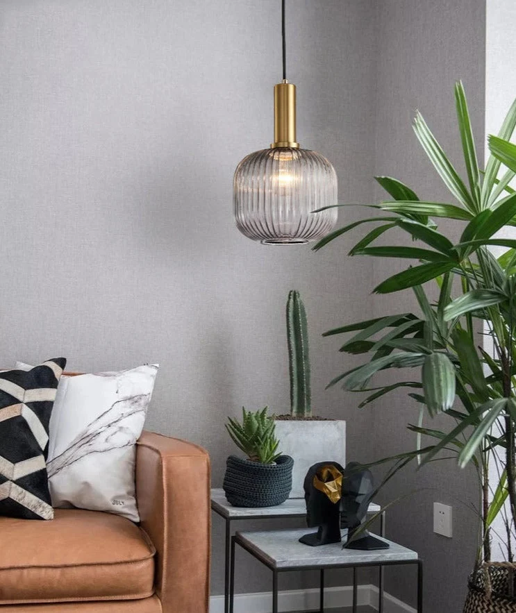Walden Vintage Textured Glass Pendant Lights From Euroselle