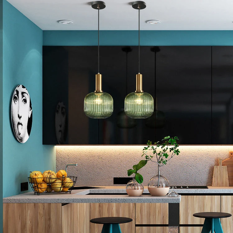 Walden Vintage Textured Glass Pendant Lights From Euroselle