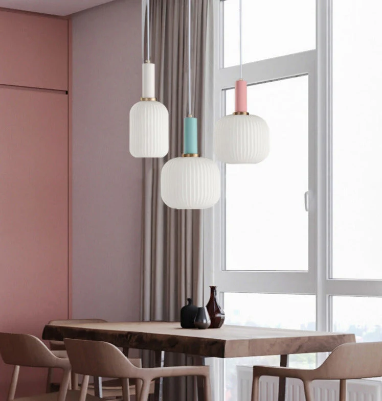 Walden Vintage Textured Glass Pendant Lights From Euroselle