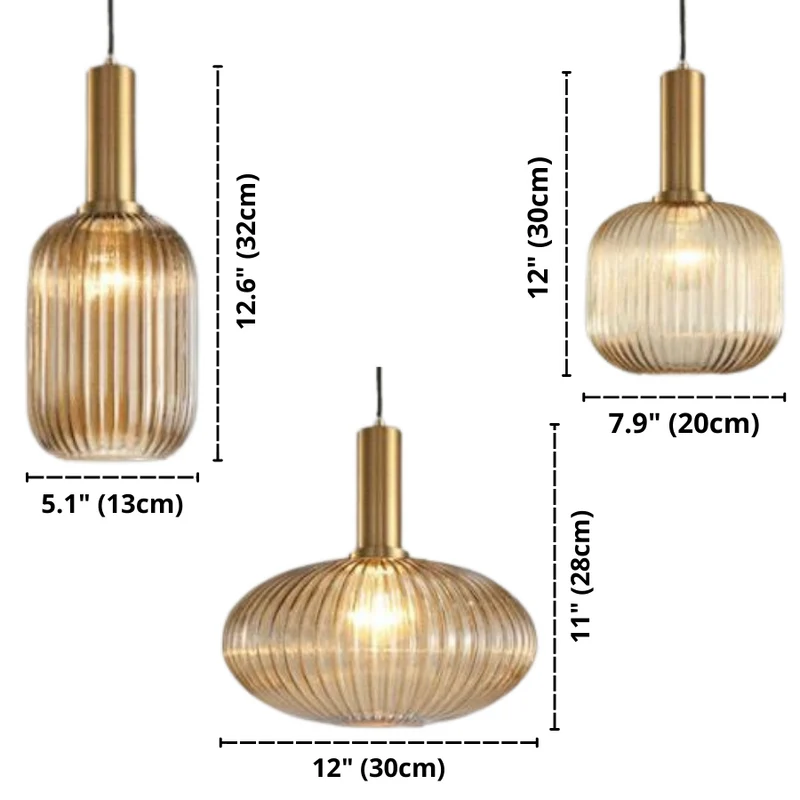 Walden Vintage Textured Glass Pendant Lights From Euroselle