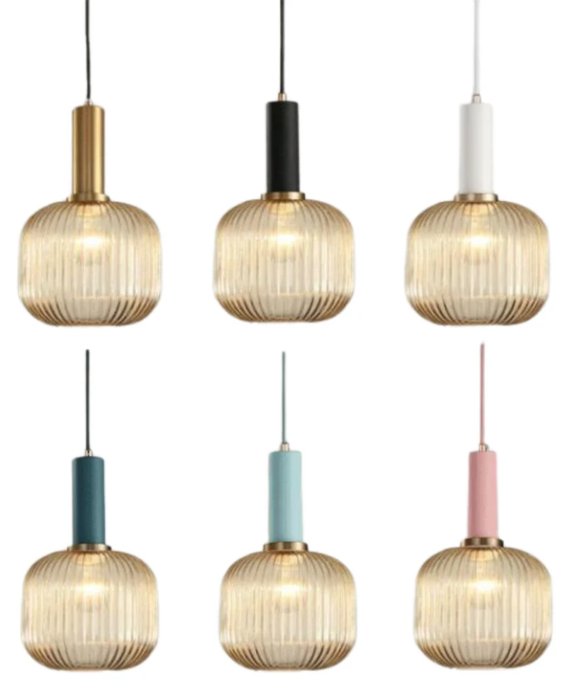 Walden Vintage Textured Glass Pendant Lights From Euroselle