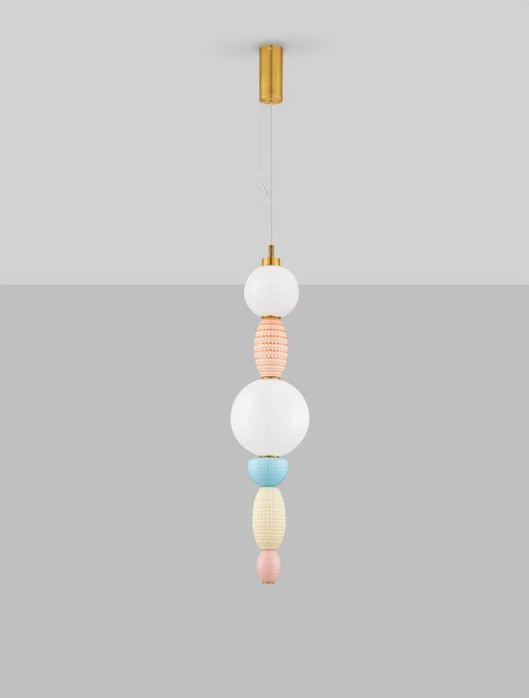 Obrie LED Pendelleuchte 2-flammig Ø 20cm 3000K Gold, Blau, Rosa, Weiß
