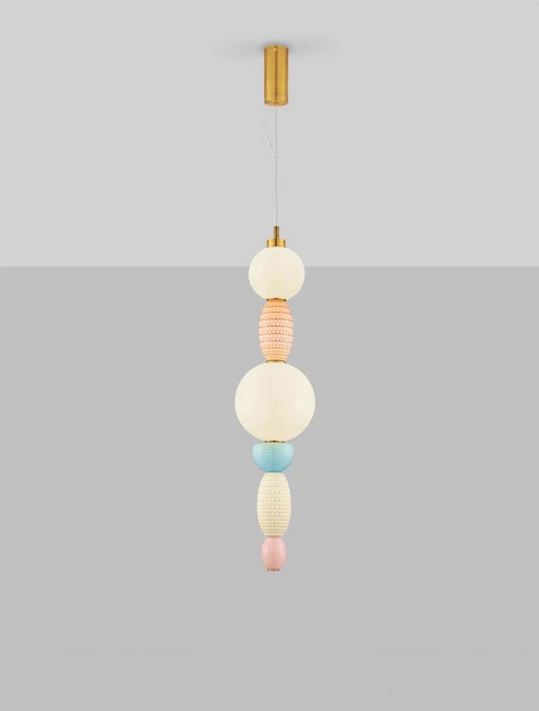 Obrie LED Pendelleuchte 2-flammig Ø 20cm 3000K Gold, Blau, Rosa, Weiß