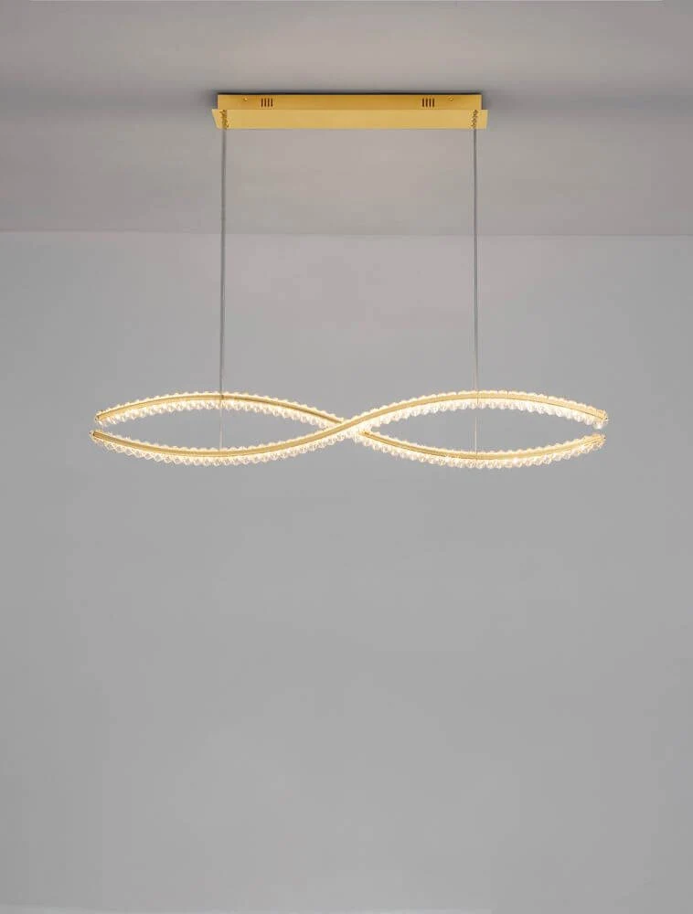 Nudos LED Pendelleuchte 4-flammig 3000K Gold
