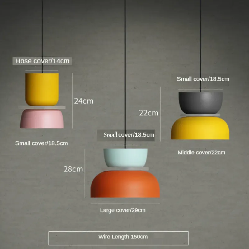 LuminaNova Modern Pendant Lamp In Scandinavian Macaron Style By Euroselle