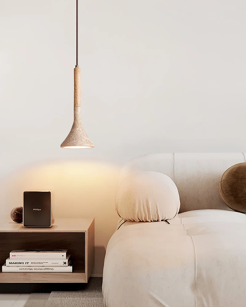 Arvalo Ceiling Pendant In Natural Wood Finish By Euroselle Modern Minimal Light