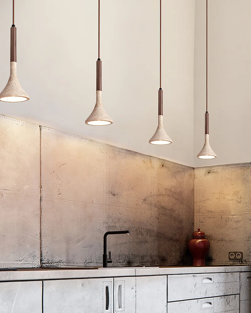 Arvalo Ceiling Pendant In Natural Wood Finish By Euroselle Modern Minimal Light