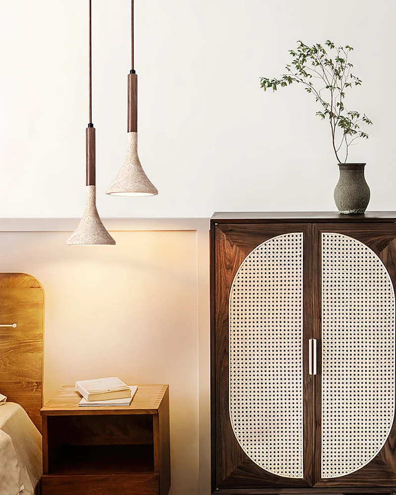 Arvalo Ceiling Pendant In Natural Wood Finish By Euroselle Modern Minimal Light