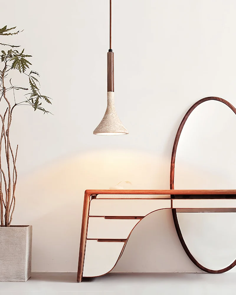 Arvalo Ceiling Pendant In Natural Wood Finish By Euroselle Modern Minimal Light