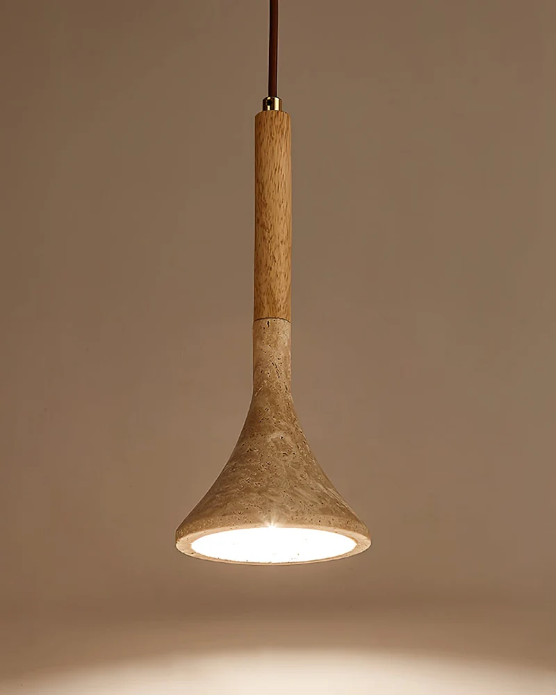 Arvalo Ceiling Pendant In Natural Wood Finish By Euroselle Modern Minimal Light