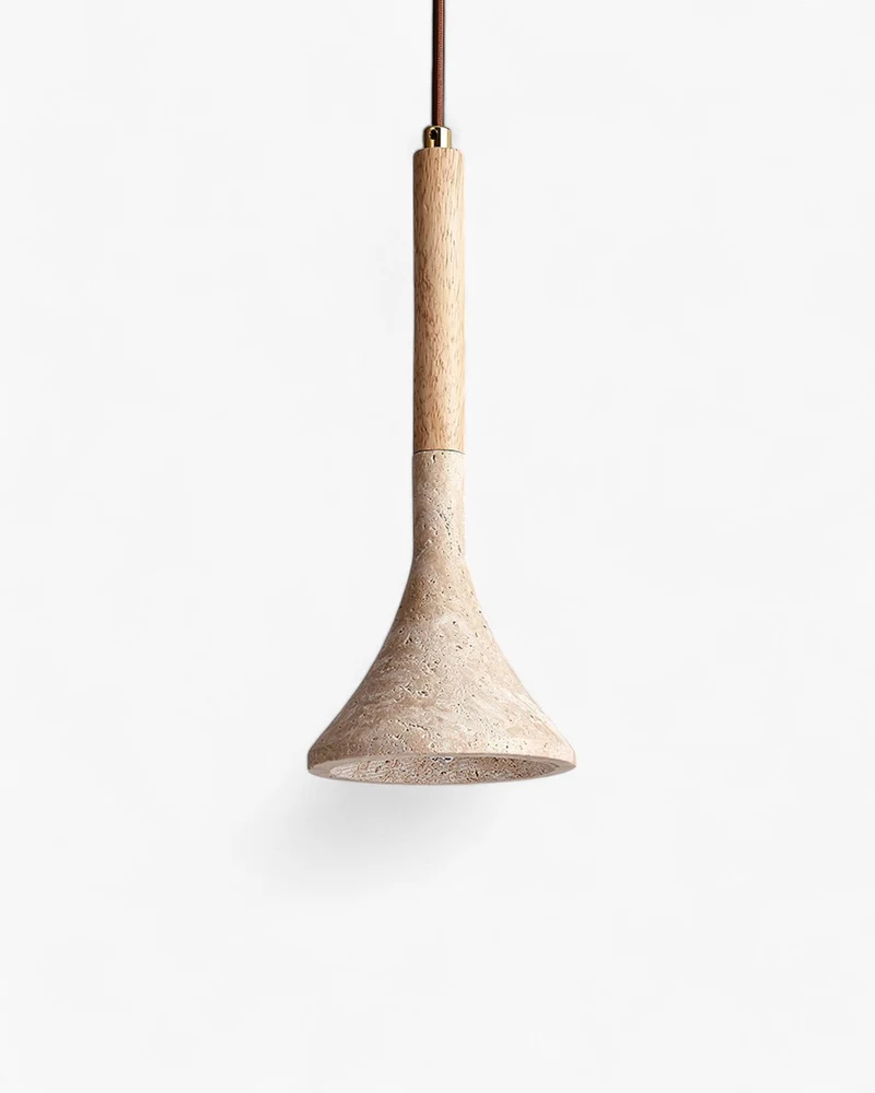 Arvalo Ceiling Pendant In Natural Wood Finish By Euroselle Modern Minimal Light