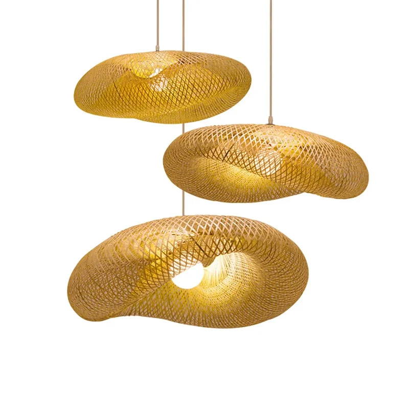 EmeraldLuma Vintage Bamboo LED Pendant Light Fixture By Euroselle