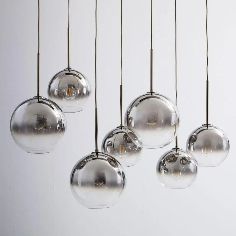 Zaire Modern Glass Globe Pendant Lights With Brass Base Euroselle