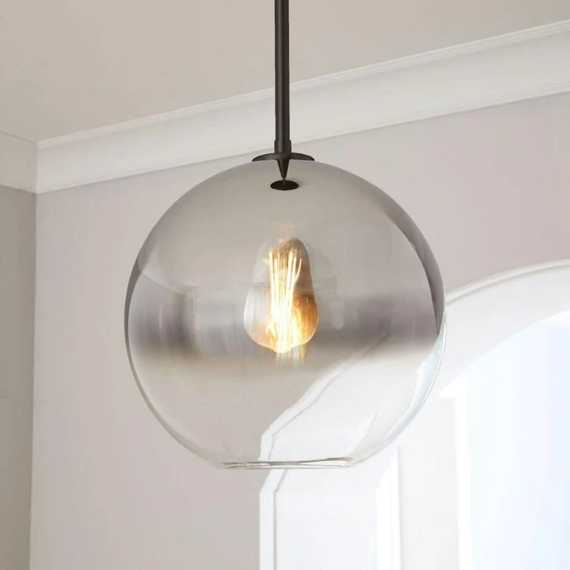 Zaire Modern Glass Globe Pendant Lights With Brass Base Euroselle