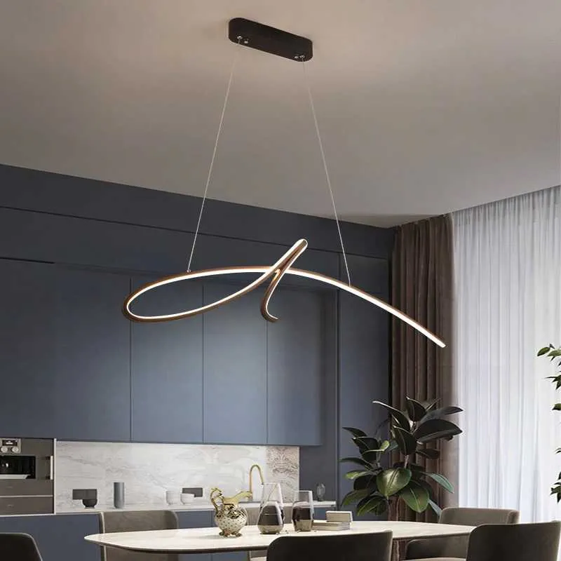 Euroselle Minimalist Strip Pendant Light for Elegant Interiors and Living Spaces