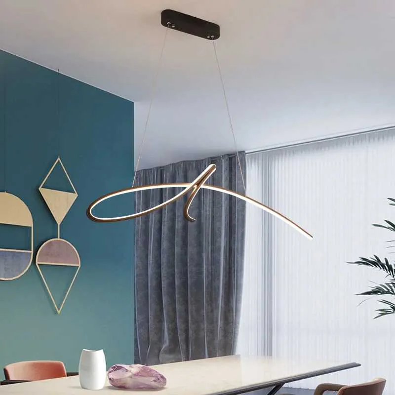 Euroselle Minimalist Strip Pendant Light for Elegant Interiors and Living Spaces