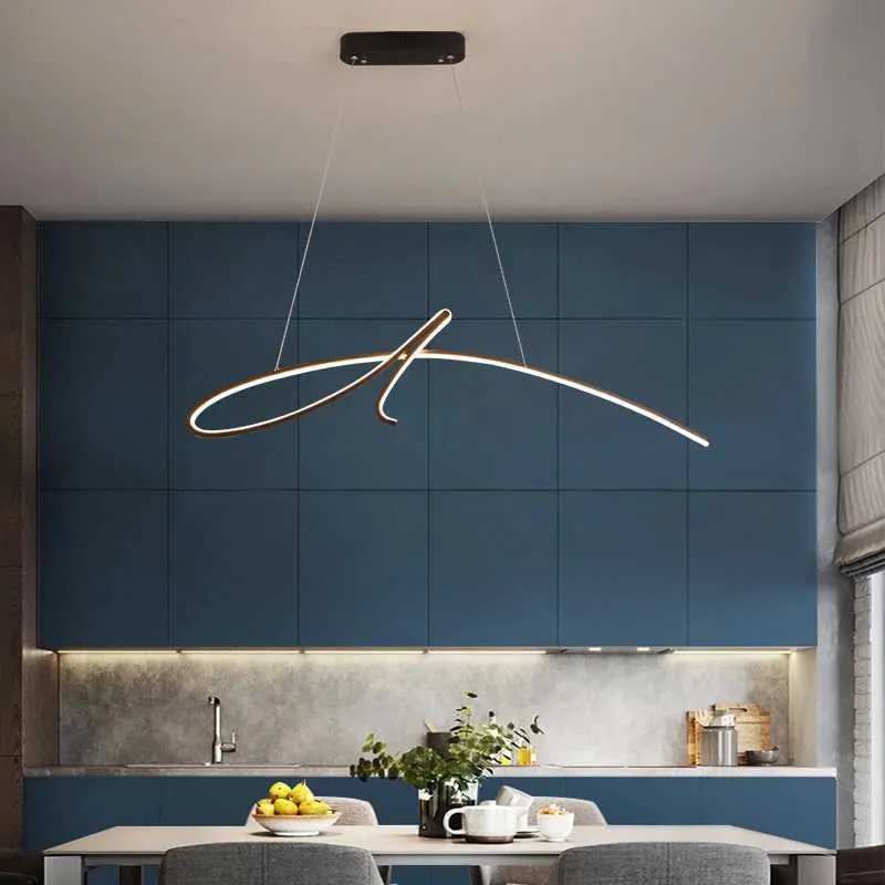 Euroselle Minimalist Strip Pendant Light for Elegant Interiors and Living Spaces