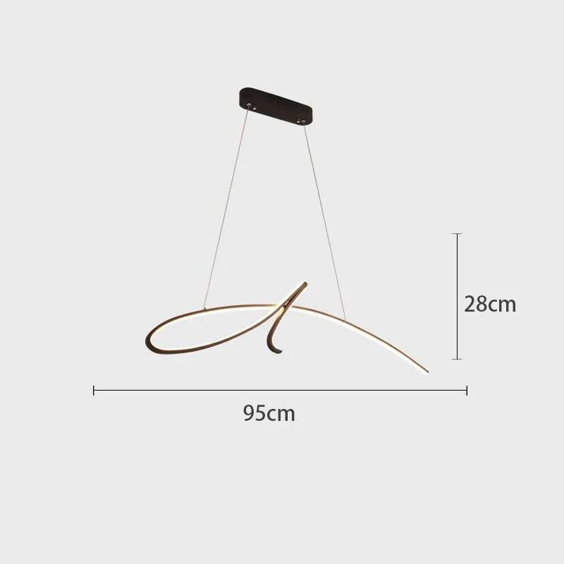 Euroselle Minimalist Strip Pendant Light for Elegant Interiors and Living Spaces