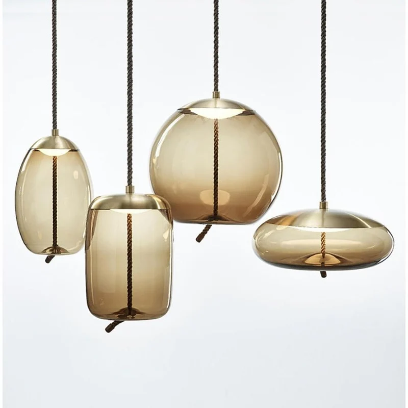 Nordic Rope And Glass Pendant Lamps From Euroselle