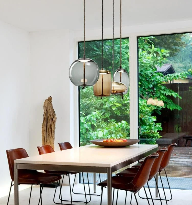 Nordic Rope And Glass Pendant Lamps From Euroselle